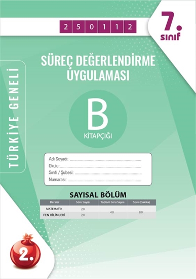 Nartest 7. Sınıf Süreç Değerlendirme Ocak B Say Kod 250112